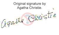 Agatha Christie Unterschrift
