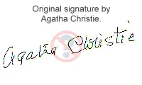 Agatha Christie Unterschrift